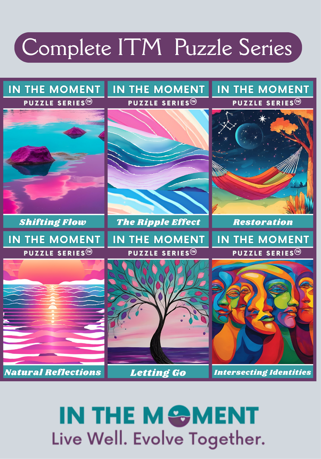 Complete In the Moment Puzzle Series – 20 Puzzles